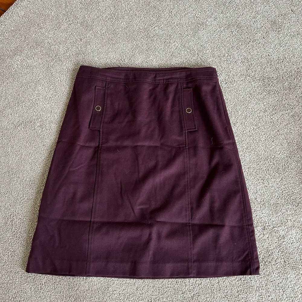 Talbots Purple A-Line Knee-Length Skirt